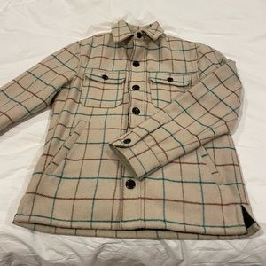 LL Bean Wool, fleece lined plaid jacket